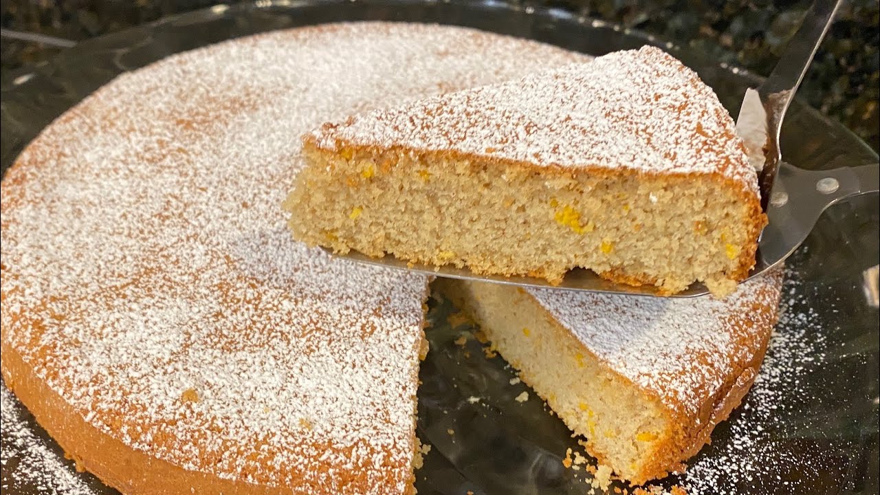 Orange cake with Almond flour (Gluten Free) 🍊Pastel, bizcocho, de naranja con harina de Almendra