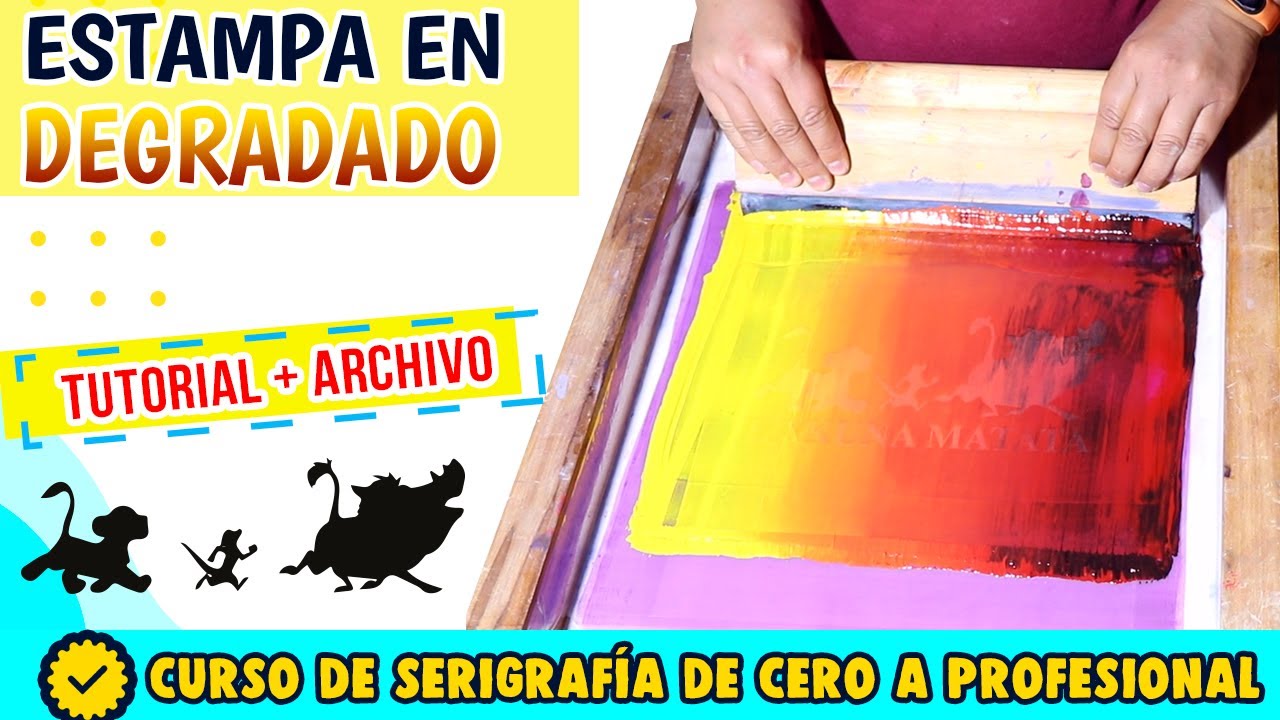 Como estampar en DEGRADADO o DEGRADE paso a paso