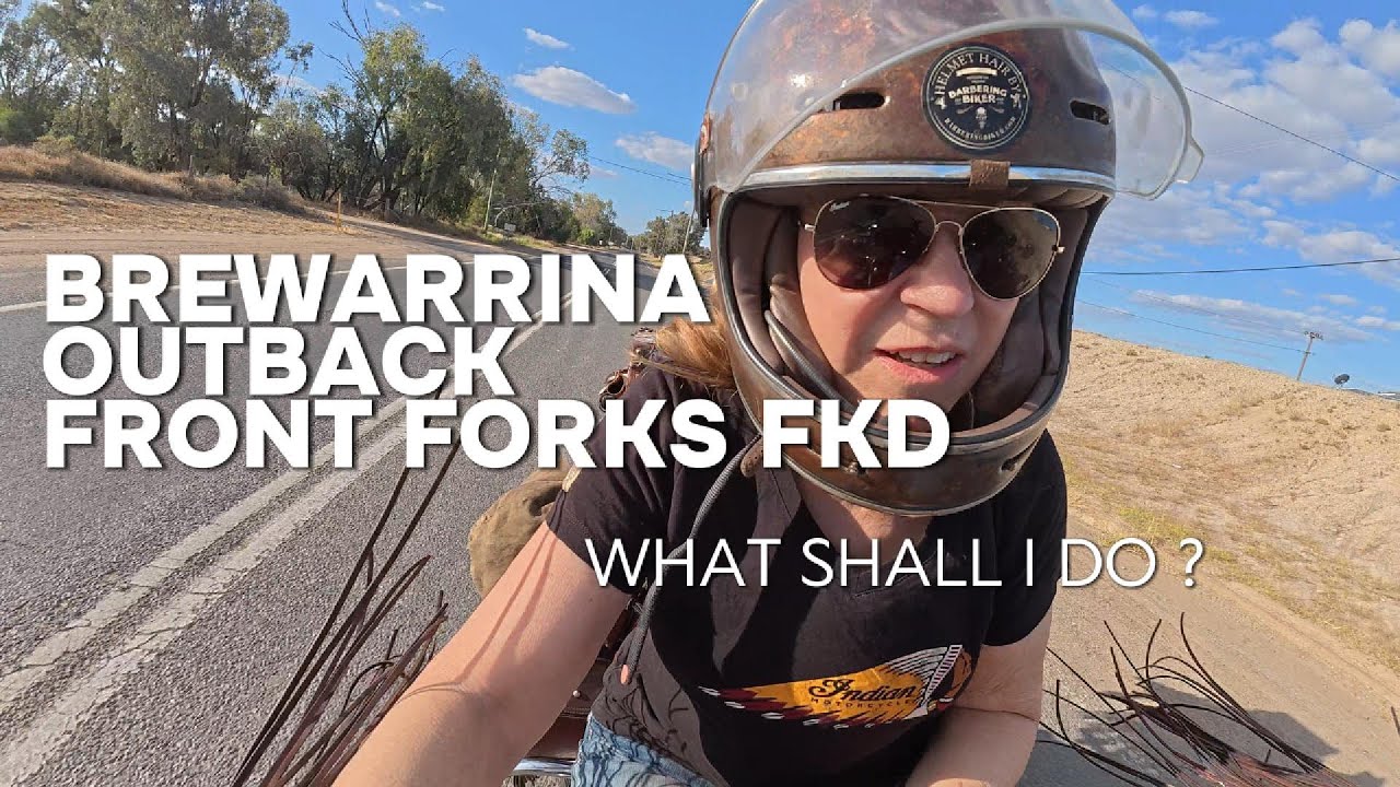 2024 BREWARRINA- MY FRONT FORKS ARE A WORRY - WHAT SHALL I DO: ( FEMALE MOTORBIKE ADVENTURE )