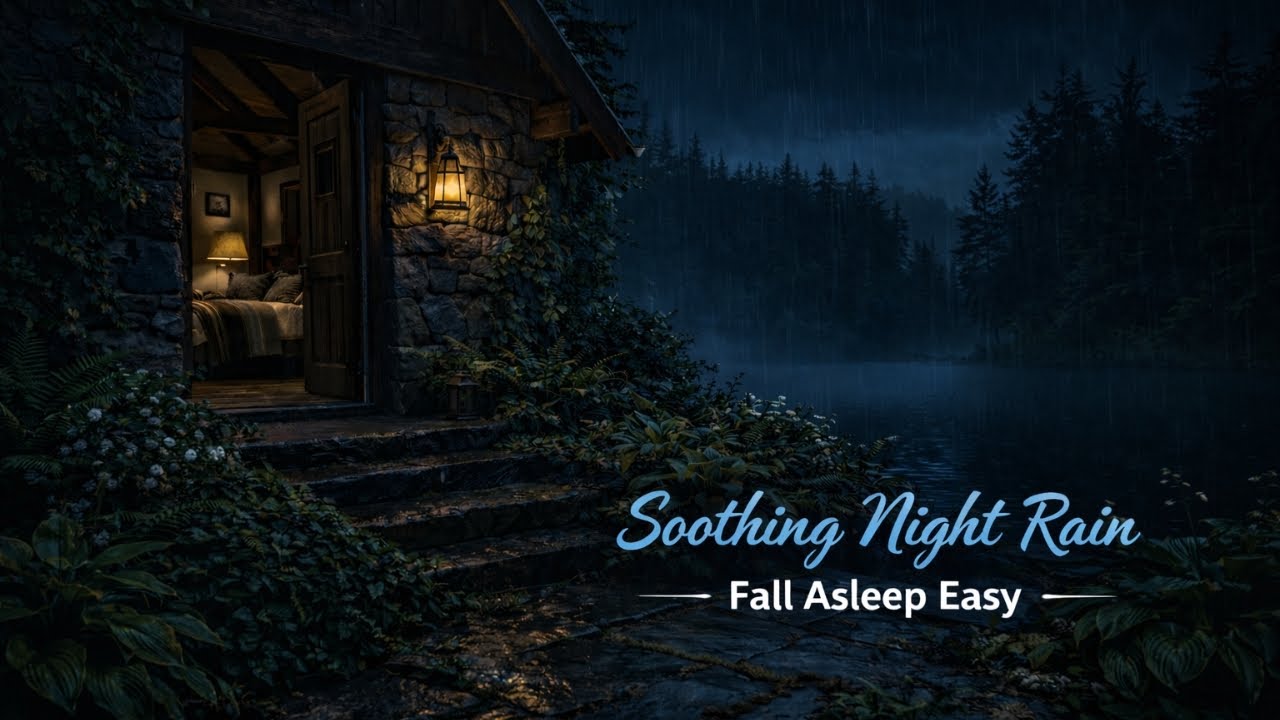 (No Thunder) SLEEP EASY TONIGHT🥱 Soothing Night Rain Ambience for Instan Rest 💤