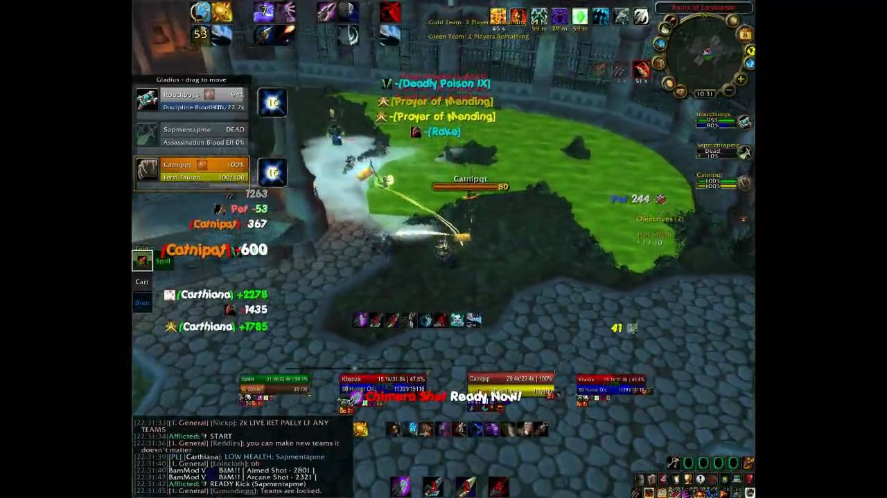 MM Hunter POV - Hunter, ele shaman, disc priest vs feral rogue priest