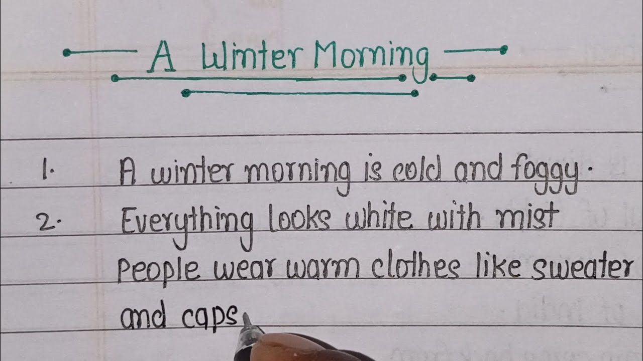 A Winter Morning Speech l 10 Line Winter Morning Speech l A Winter Morning Essay l Akshar Sudharo 
