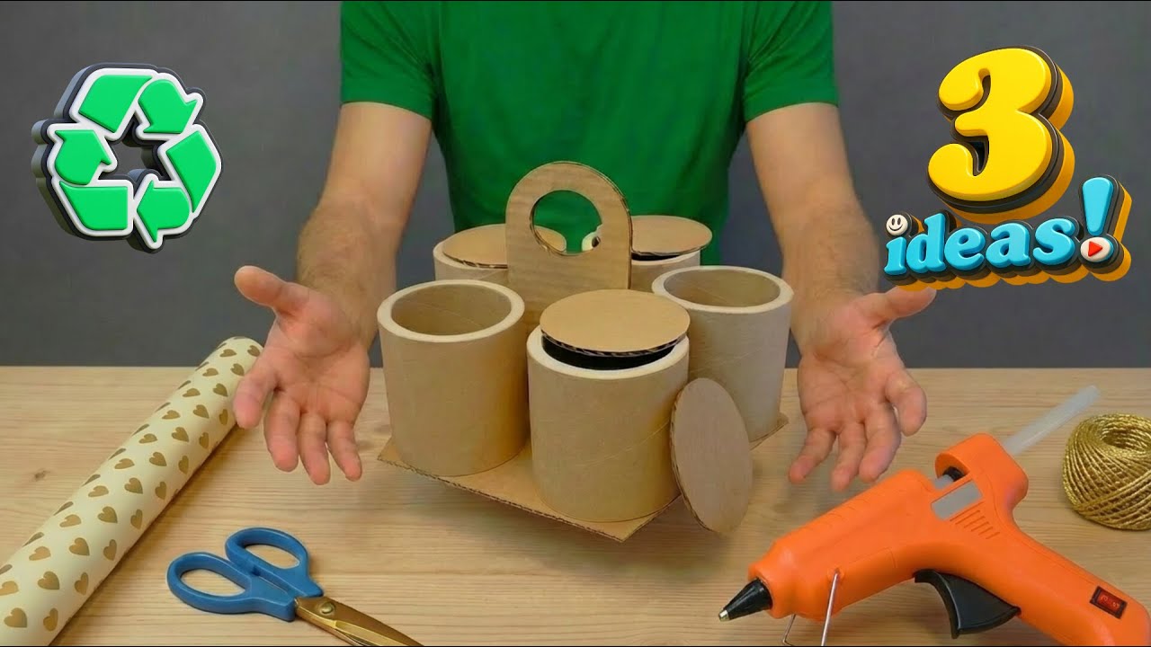 Make 3 Amazing Crafts with 📦Cardboard and Jute Rope ||😱♻️ Creative Decor and Organizing Ideas #2026🔥