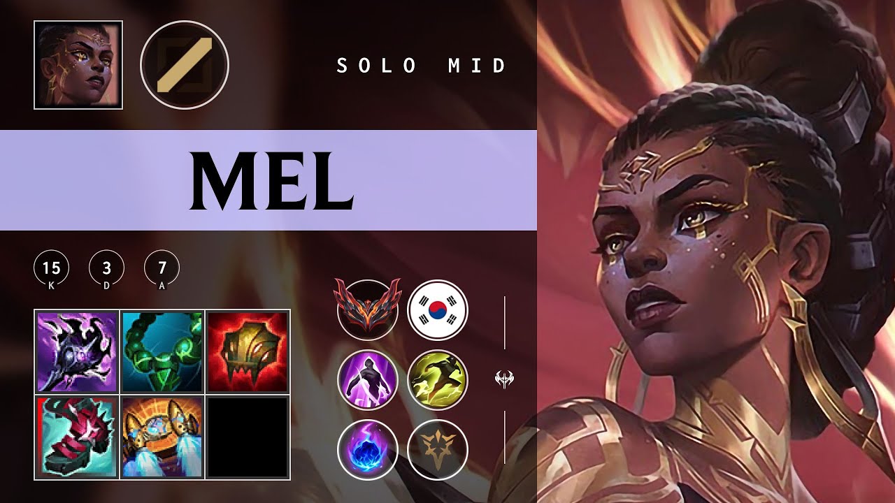 Mel Mid vs Akali - KR Grandmaster Patch 25.23