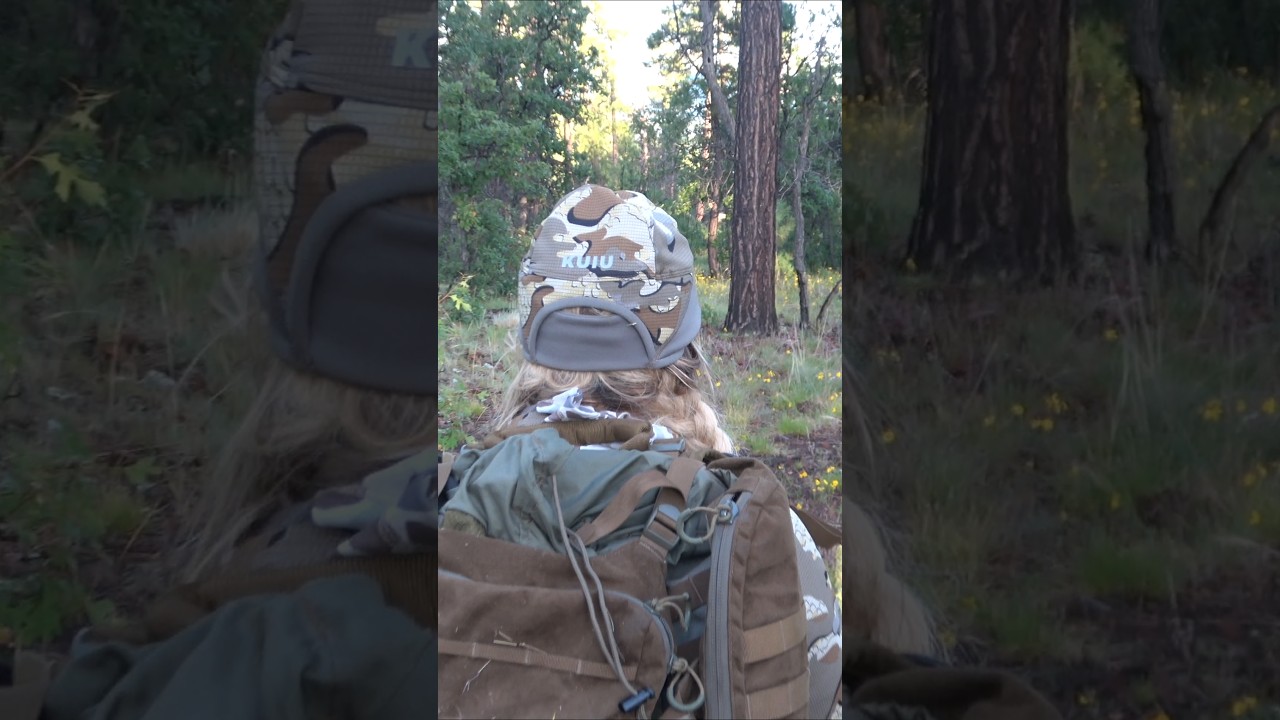 Female bow hunter gets close to a massive bull elk!