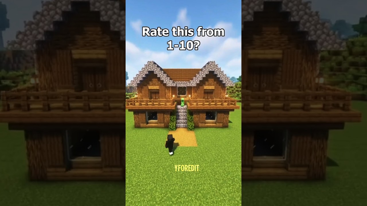 Minecraft Starter House Build Idea 🏠🔥 