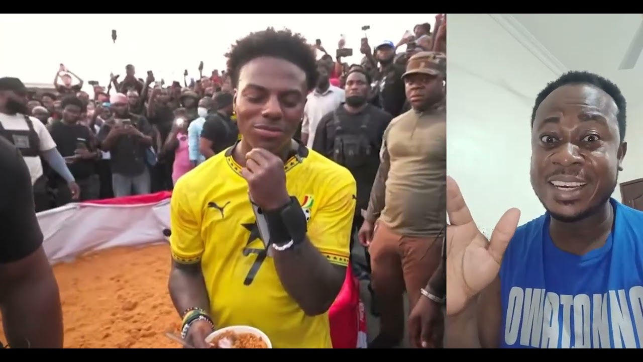 Speed Eats Ghana Jollof Rice - You Won't Believe His Reaction! 😂