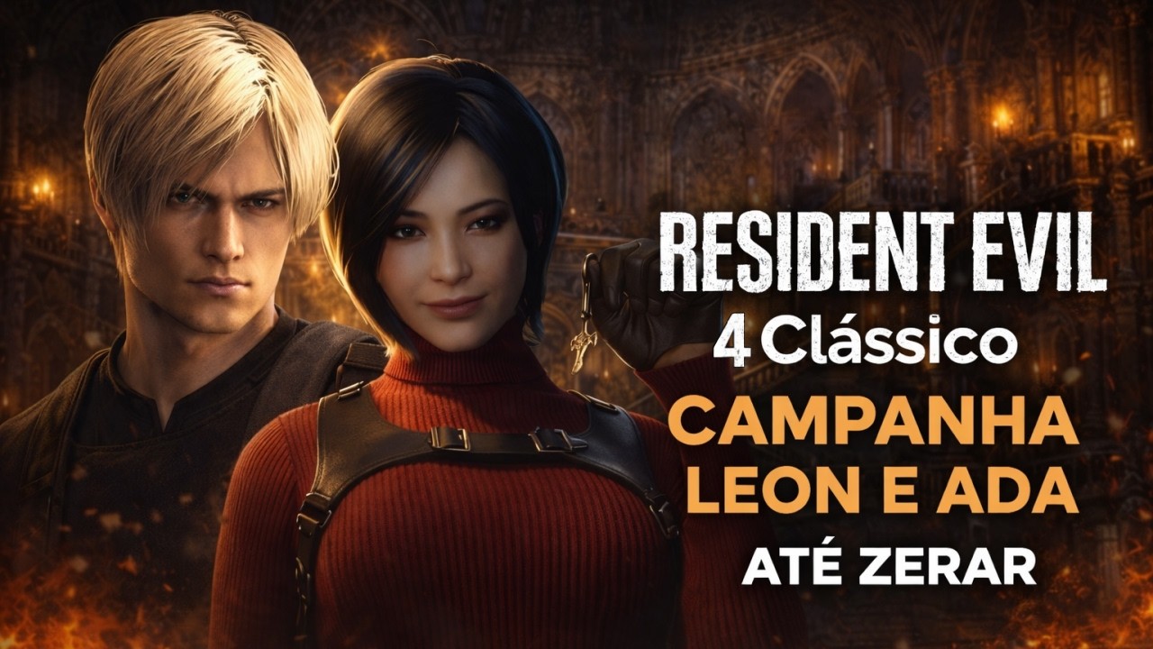 COMPLETO SEM CORTES! Resident Evil 4 Campanha Leon e Ada - GRÁFICO EM HD PROJECT