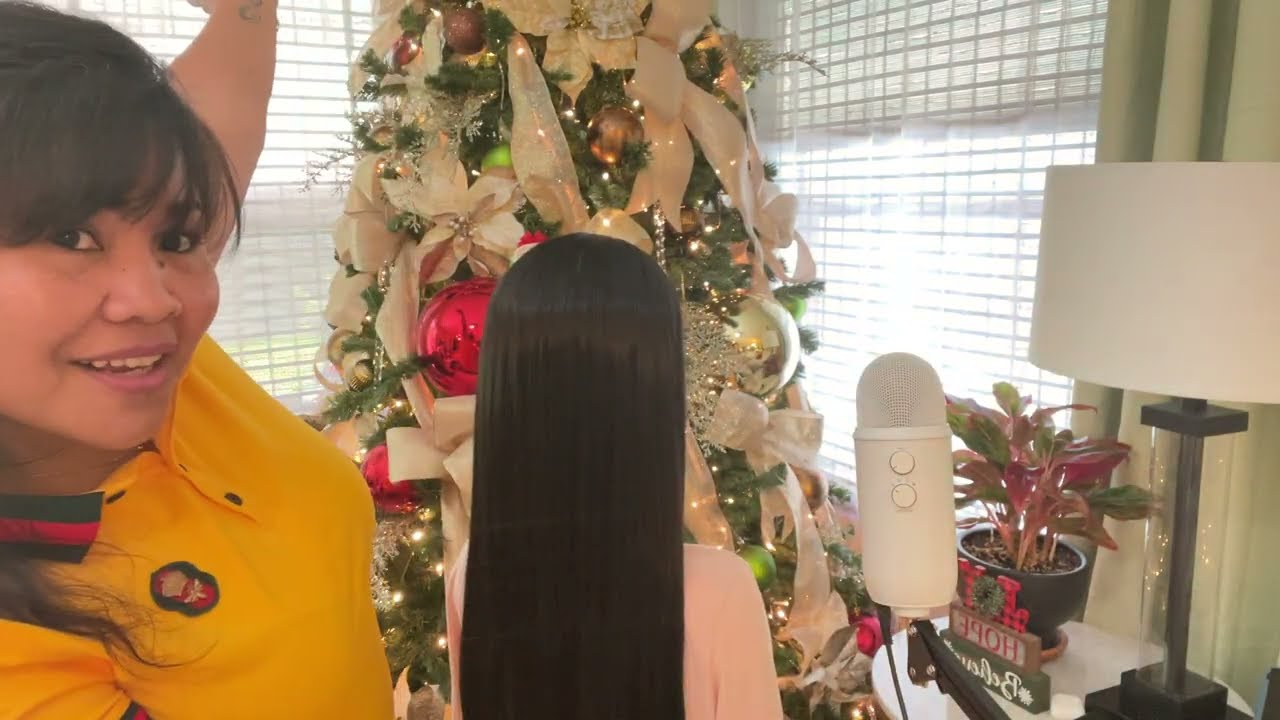 RELAXING [ ASMR ] HAIR STYLING W/ CUTE ACCESSORIES, HAIR PLAY & HAIR BRUSHING With Whispering🙈🤣