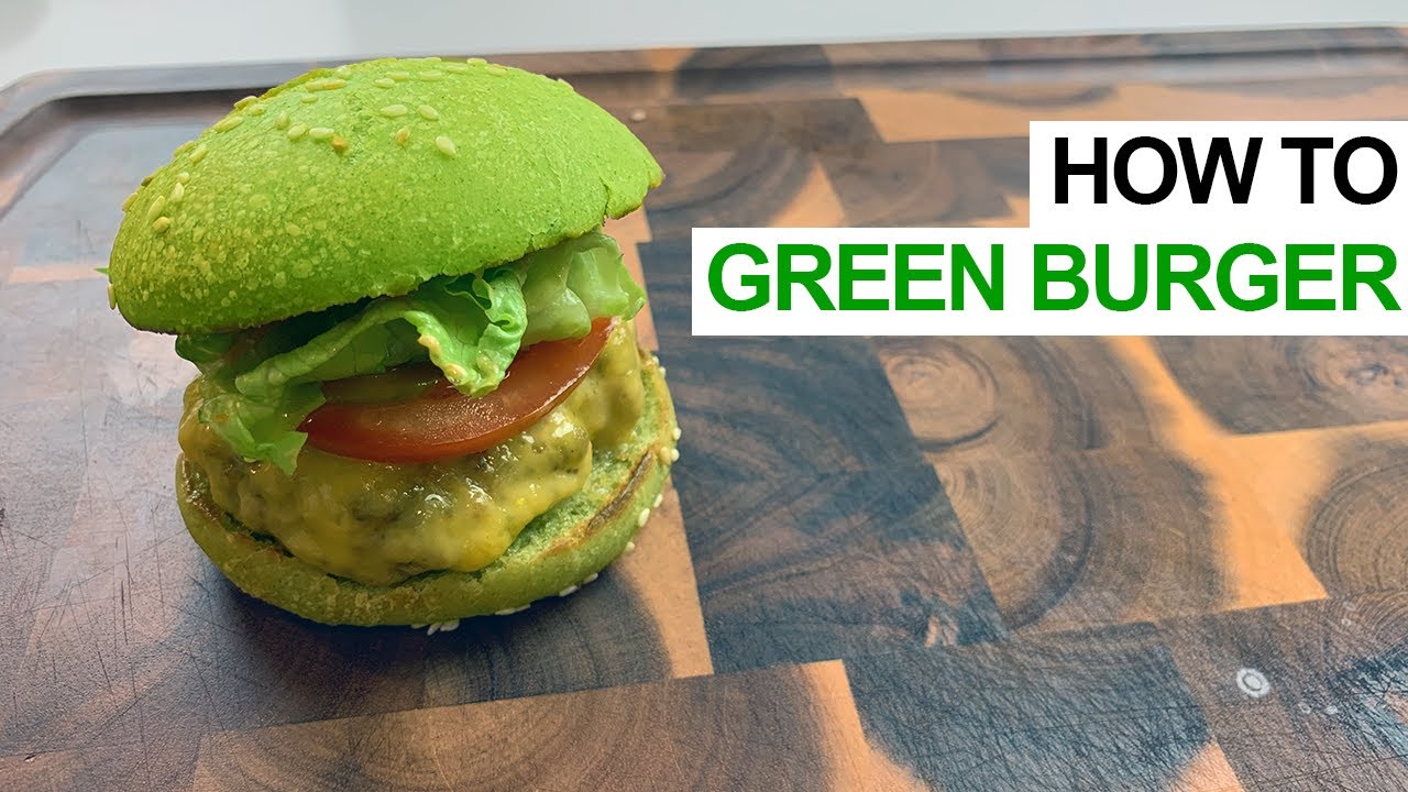 How To Make a GREEN Burger Bun NO ARTIFICIAL COLORING Colored Bun Series