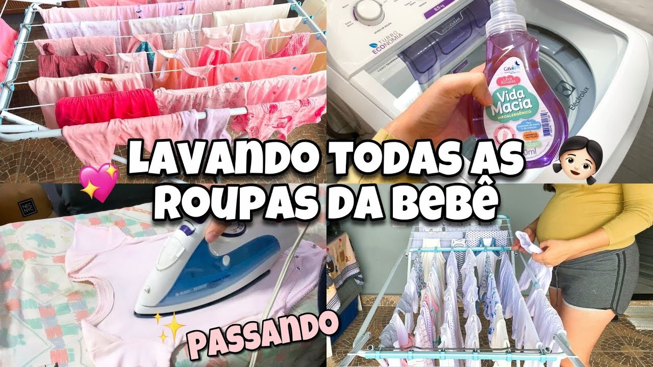 LAVANDO AS ROUPINHAS DA BEBÊ E PASSANDO TUDO ♥ | Camila Ester.