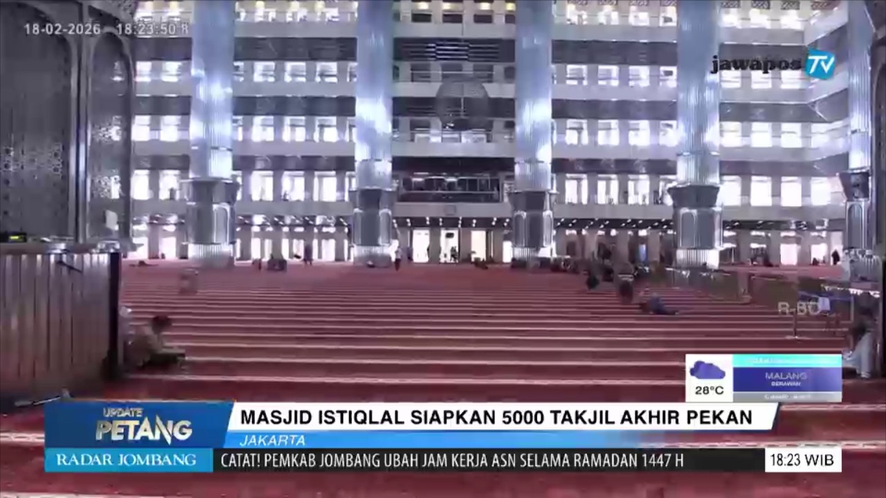 Masjid Istiqlal Rampungkan Persiapan Ramadan dan Siapkan 5000 Takjil di Setiap Akhir Pekan