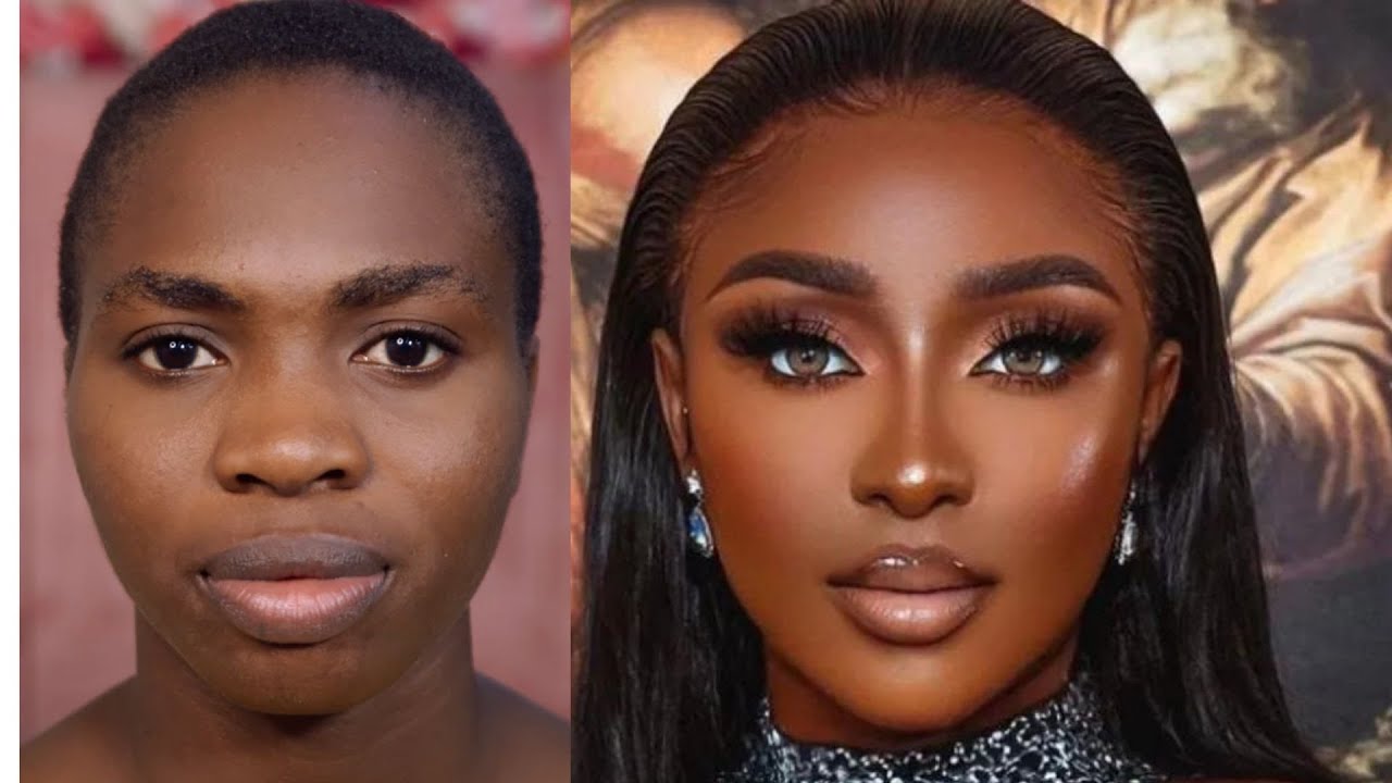 100M VIEWS ⬆️ MELANIN  🍫  😱 VIRAL ⬆️ BLACK BARBIE MAKEUP TRANSFORMATION 😱HAIR  MAKEUP TRANSFORMATION