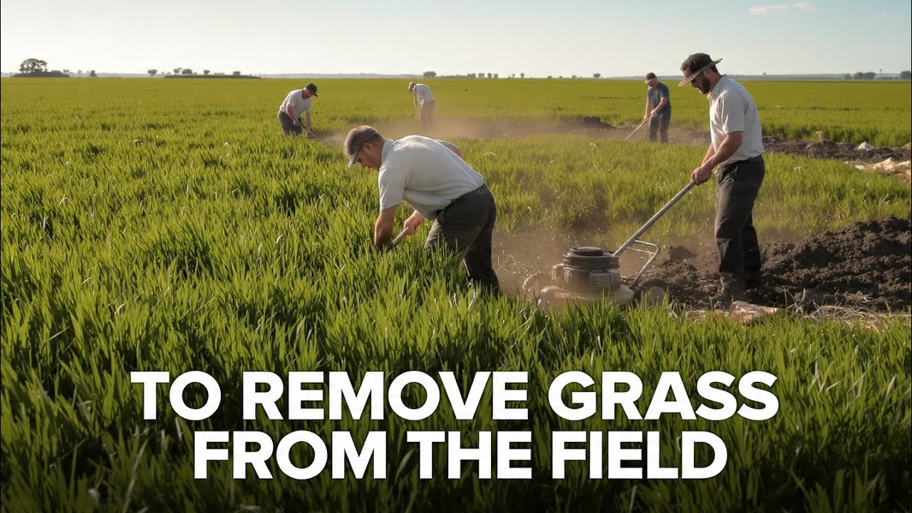 Smart farmers cut open grass easily-Agriculture farming
