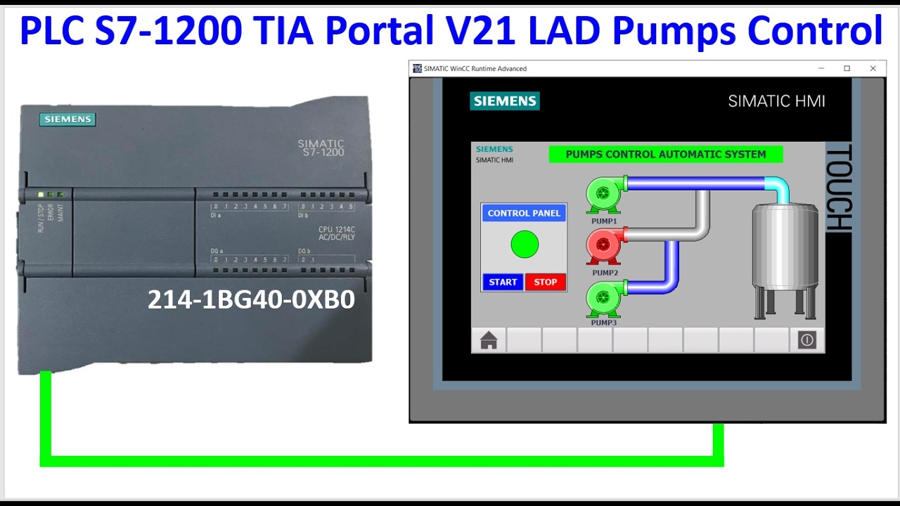 TIA Portal V21 LAD Language pumps automatic control