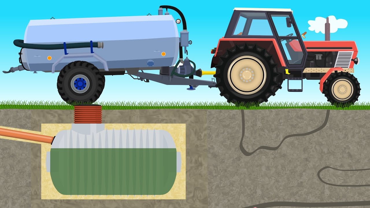 The Farmer Farm Work - Liquid Manure Spreader - Agricultural Vehicles and Animated Farm