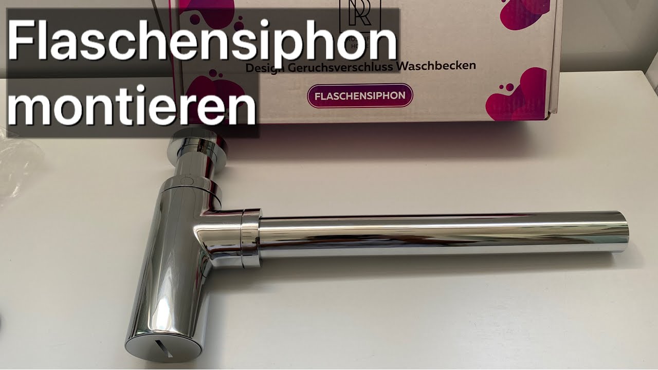 Flaschensiphon für Waschbecken montieren