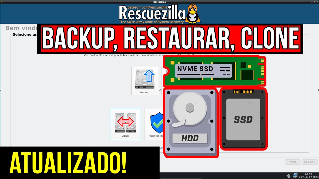 Faça BACKUP de sistemas,  CLONE e RECUPERE dados com o Rescuezilla
