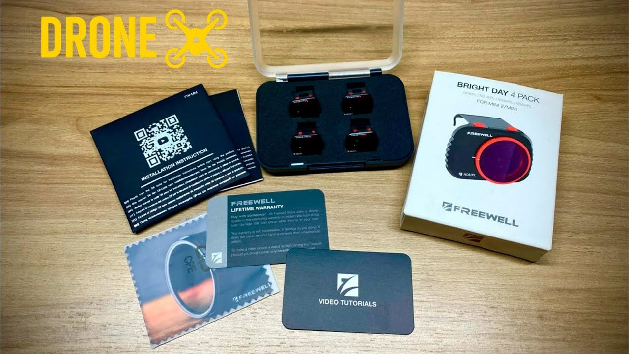 Kit 4 Filtros ND/Polarizador Freewell Dji Mavic Mini, Mini 2, Mini SE, Mini 4K.
