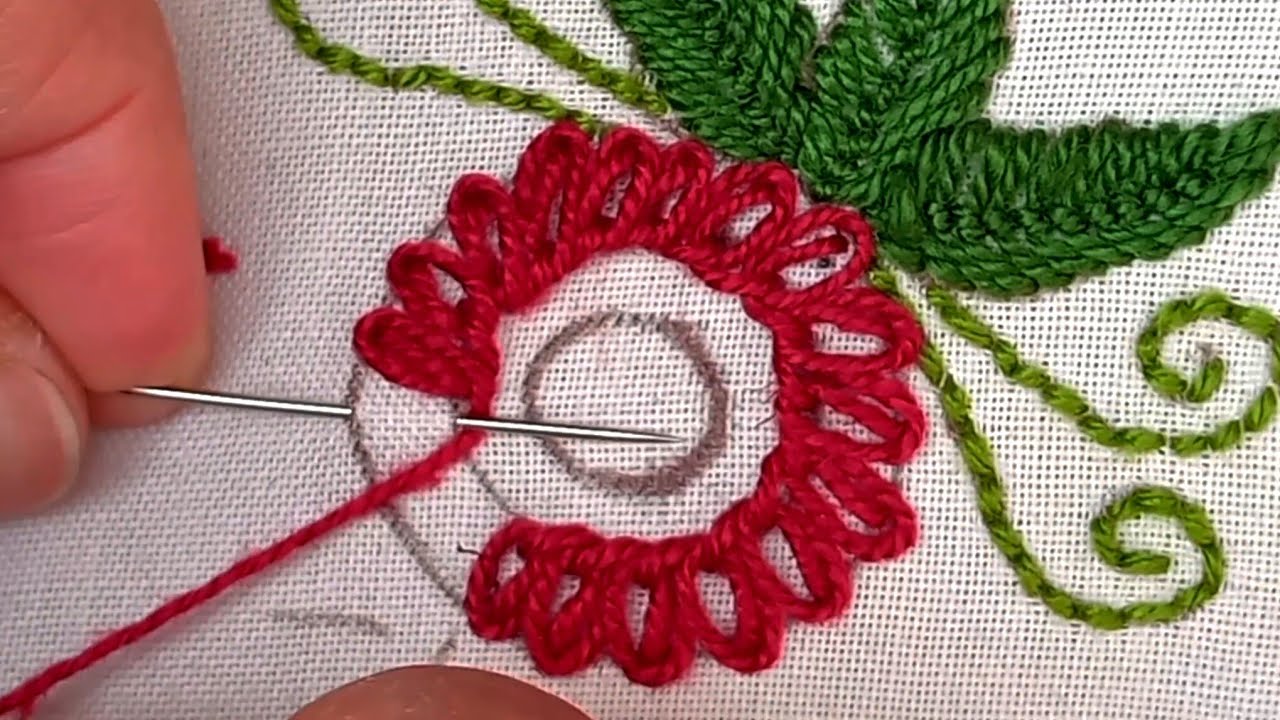 Excellent flower Multi Stitches Embroidery | Beautiful Hand Embroidery Tutorial 🌸 2026