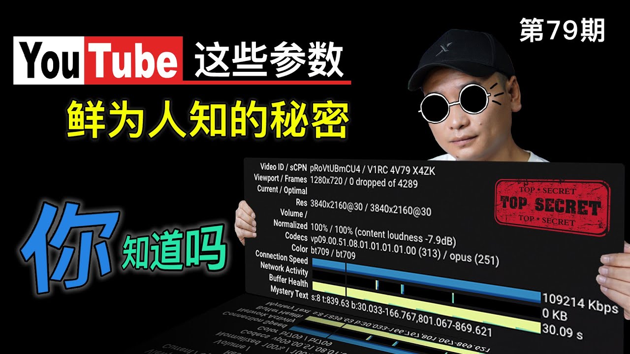 YouTube鲜为人知的参数秘密 ⁉️ 你每天都在做的一件事情，真的明白是什么意思吗❓ YouTube视频详细统计信息，各项参数的详细解释（关联VPN视频测速/翻墙统计信息）