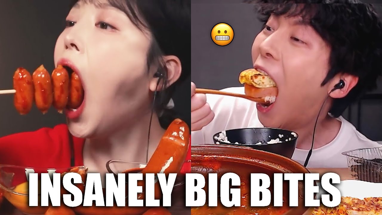 MUKBANGERS TAKING INSANELY BIG BITES !