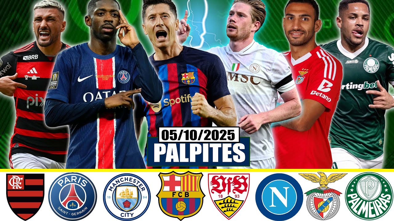 💰🔥PALPITES DE FUTEBOL HOJE DOMING&Atilde;O 05 DE OUTUBRO 2025 + DICA TRIPLA & DUPLA @AIRTONDICAS⚽⚡