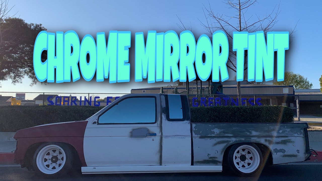 SLAMMED MINITRUCK GET’s 5% MIRROR CHROME TINT !