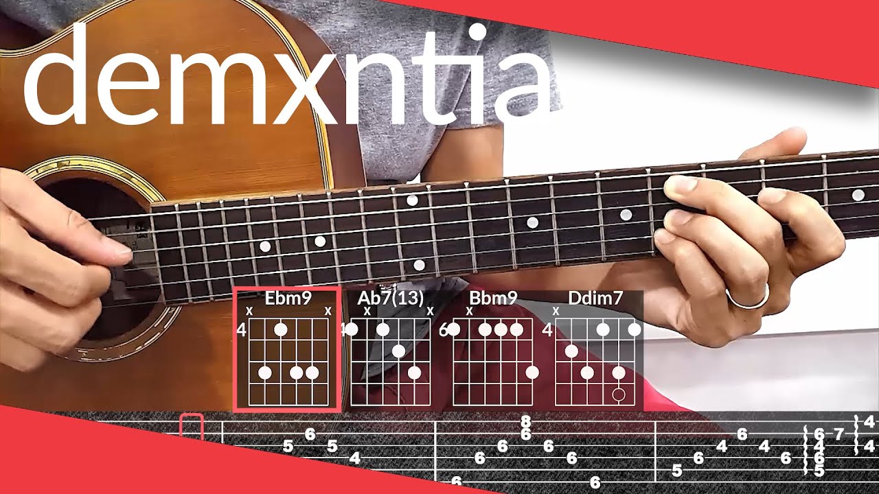 Lonely Without U (demxntia) Guitar Tutorial | Tab, Chords