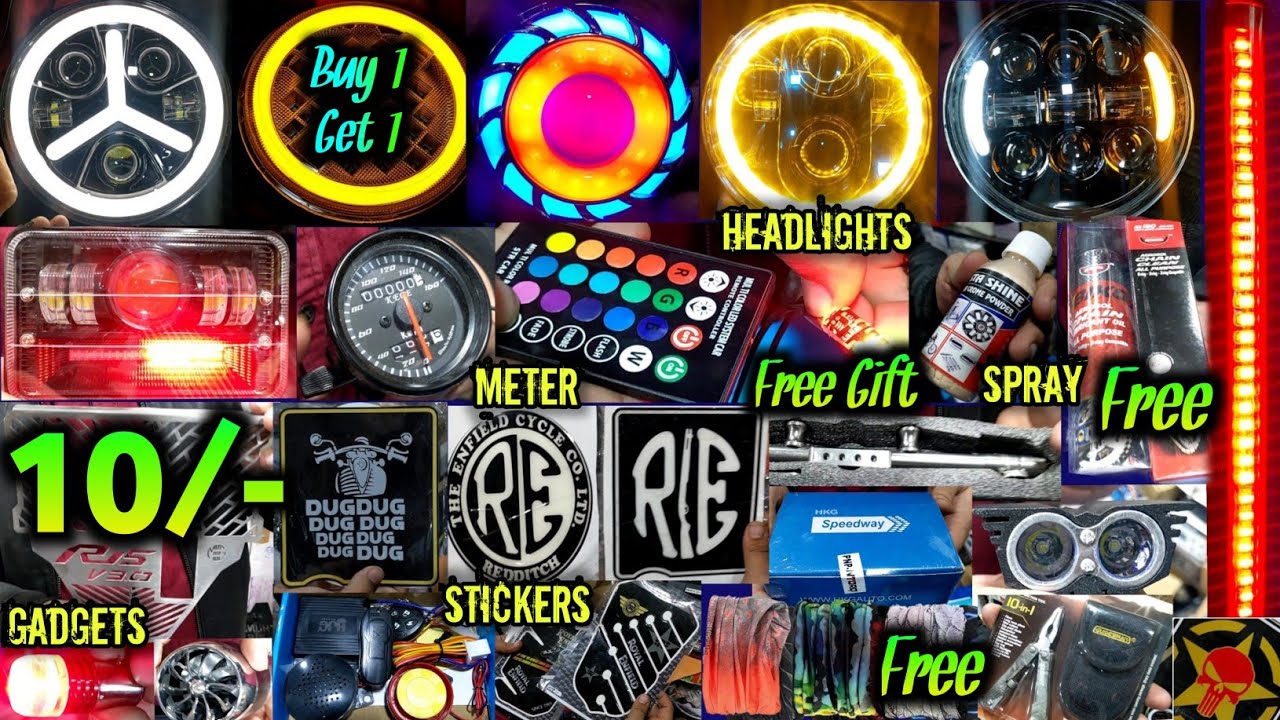 Cheap Bike Accessories @ 10/- | Wholesale/Retail | All India Delivery #TopBikes #BikeAccessories