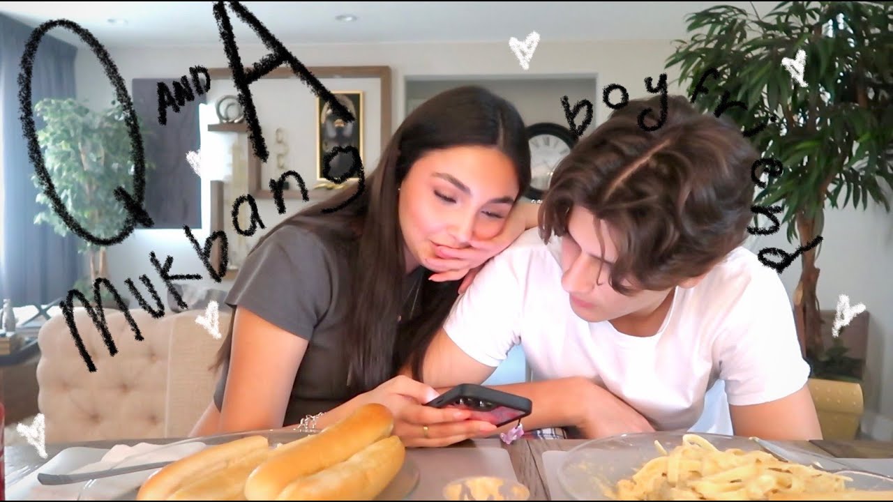 q&a mukbang with my boyfriend... answering your questions! (olive garden)