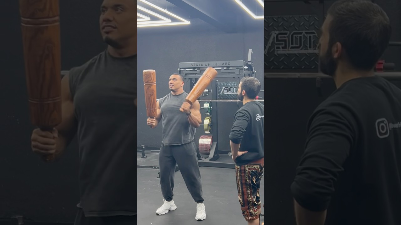 @LarryWheels learning the Ancient Persian Sport of Zurkhaneh #strength