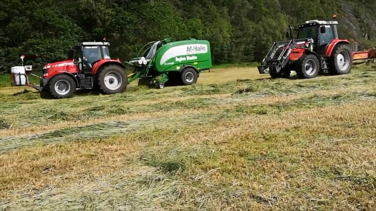 1 slåtten 2019, mchale fusion 3+  Massey ferguson 6718S - Seglem Maskin
