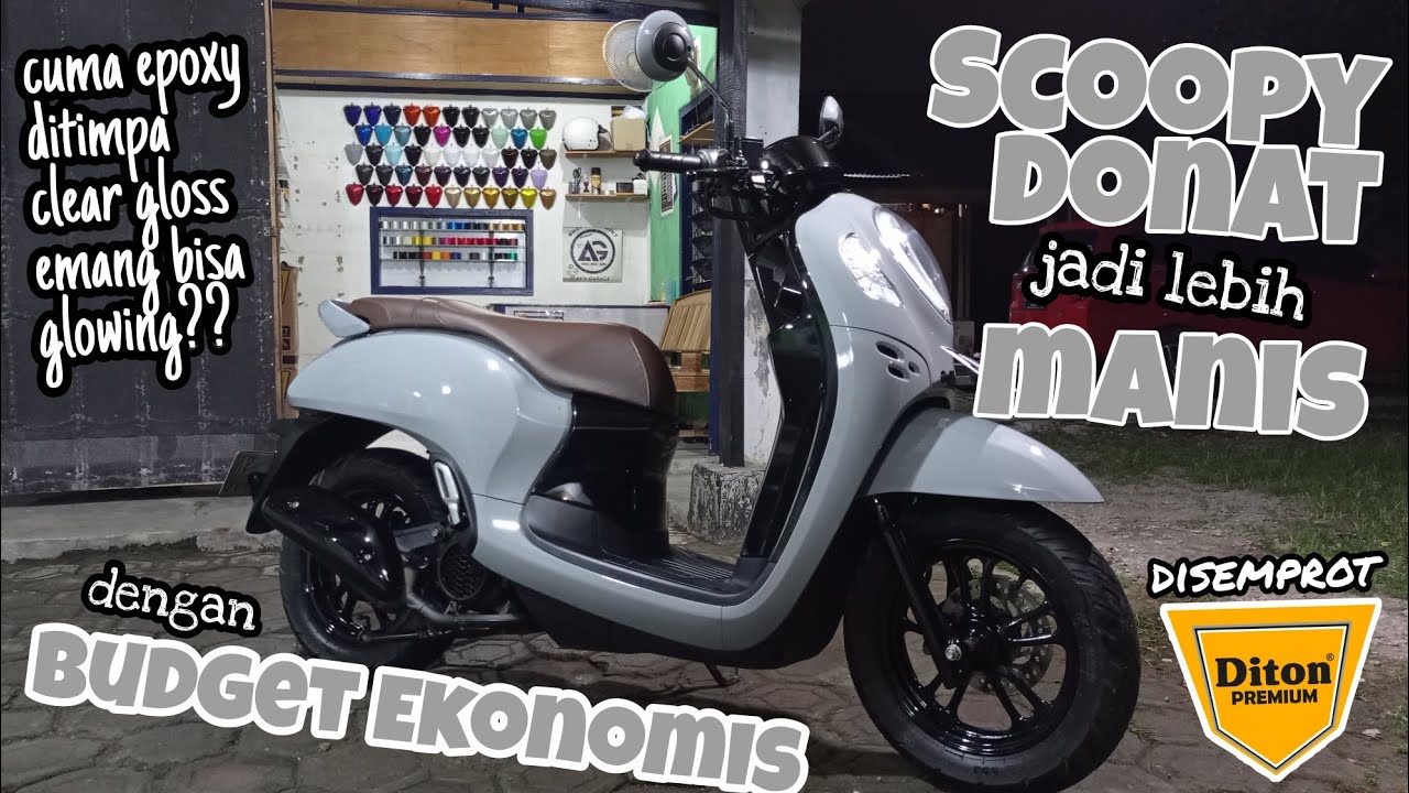 Mengkonsep ulang Scoopy donat 2021 | Repaint full body Primer grey 9120 glosy Diton premium