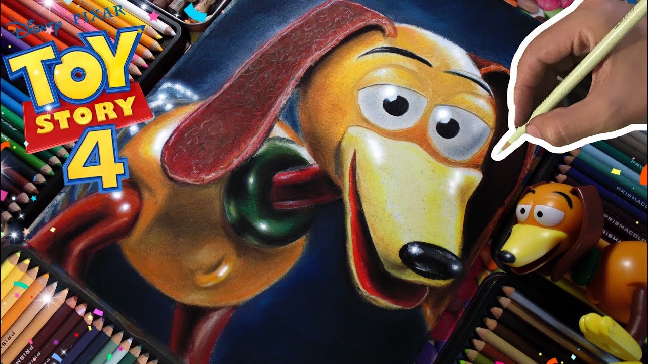 DIBUJANDO A SLINKY DOG TOY STORY 4(DISNEY PIXAR) DRAW SLINKY DOG TOYSTORY4