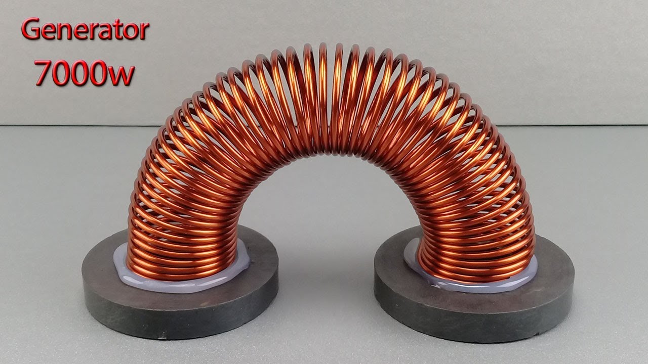 Get 220v 7000w free electricity energy from copper with magnet use fan motor and transformer