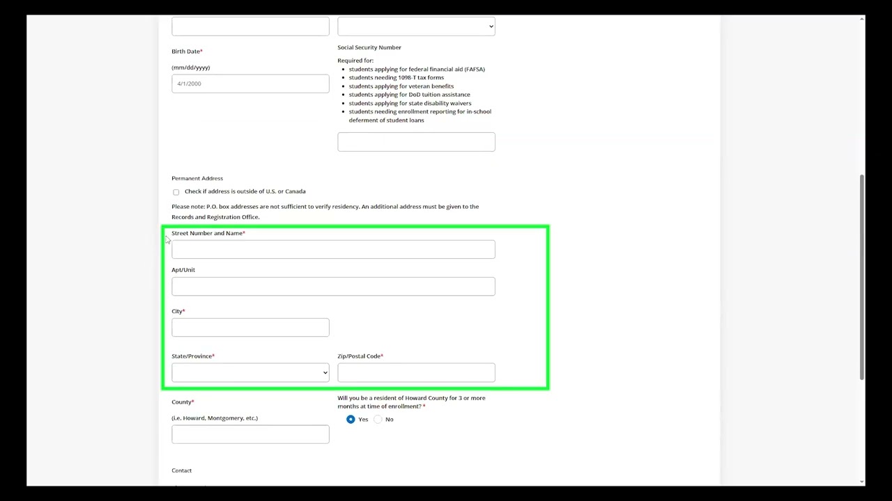 Howard Community College - How to Complete the Free, General Application for Admissions