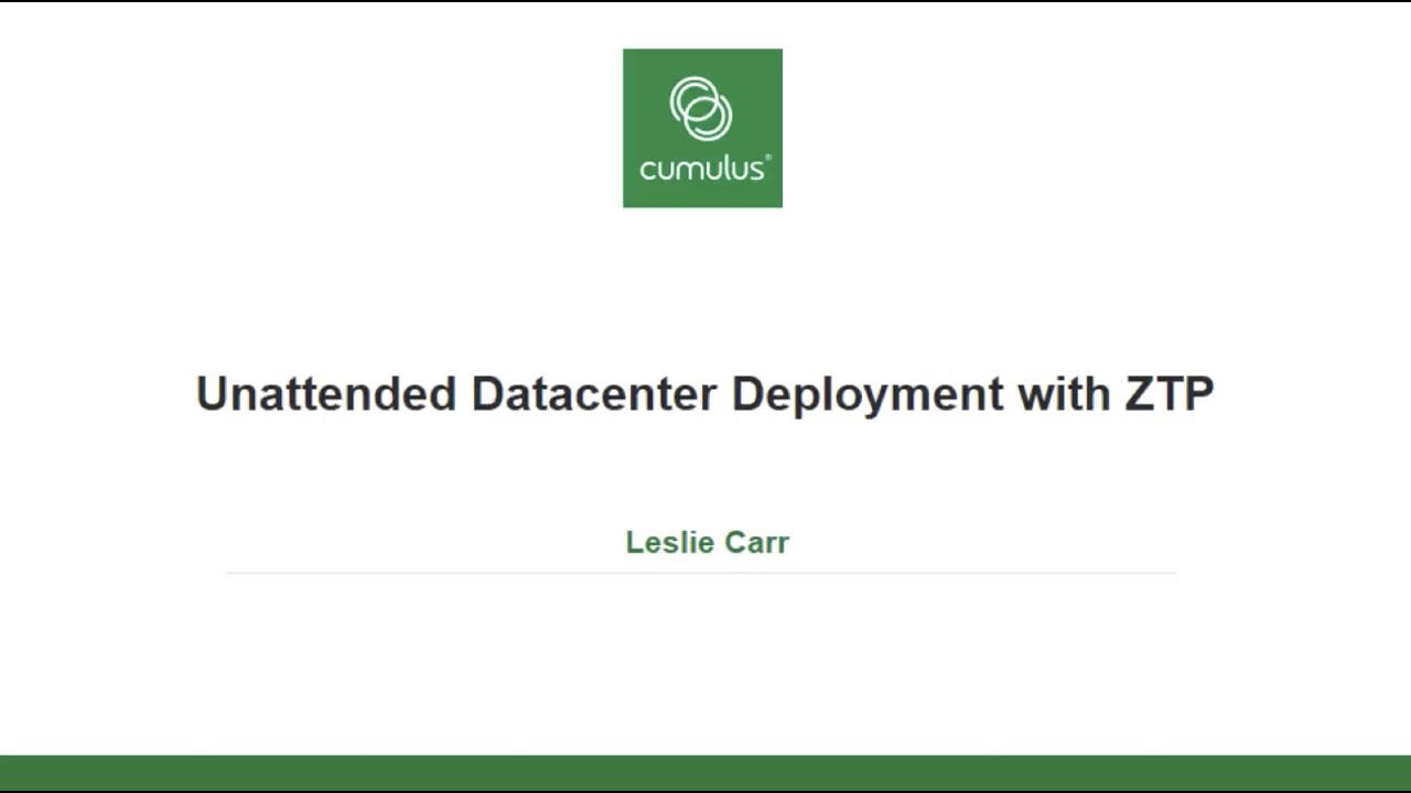 Webinar: Unattended Deployment with Zero Touch Provisioning ZTP