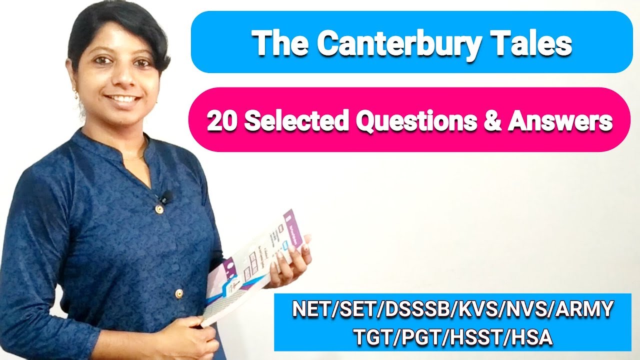 NTA/UGC NET ENGLISH/THE CANTERBURY TALES 20 QUESTIONS & ANSWERS TGT ENGLISH,SET ENGLISH,TRBEXAM