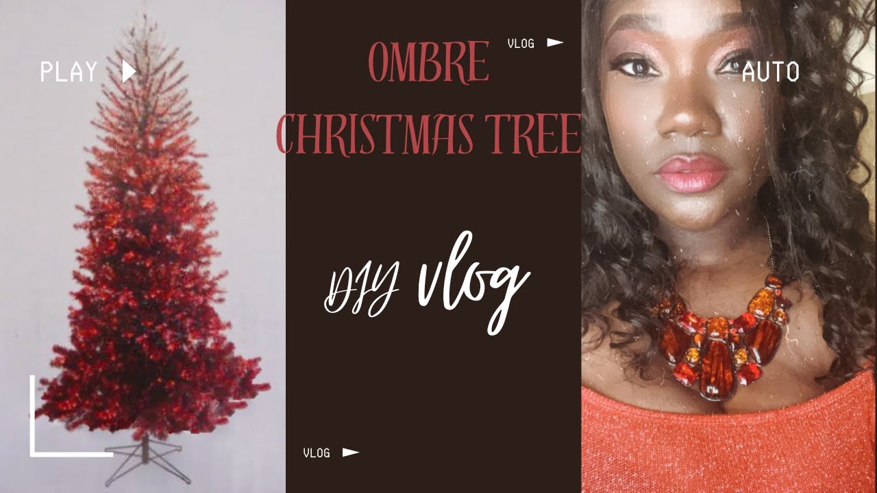OMBRE CHRISTMAS TREE DIY | CHRISTMAS DECOR| SPRAY PAINTED TREE