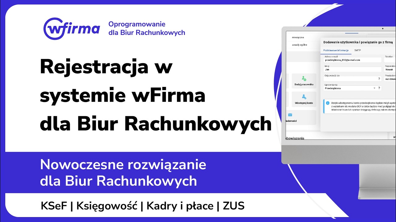 Rejestracja i pierwszy klient w systemie wFirma dla Biur Rachunkowych