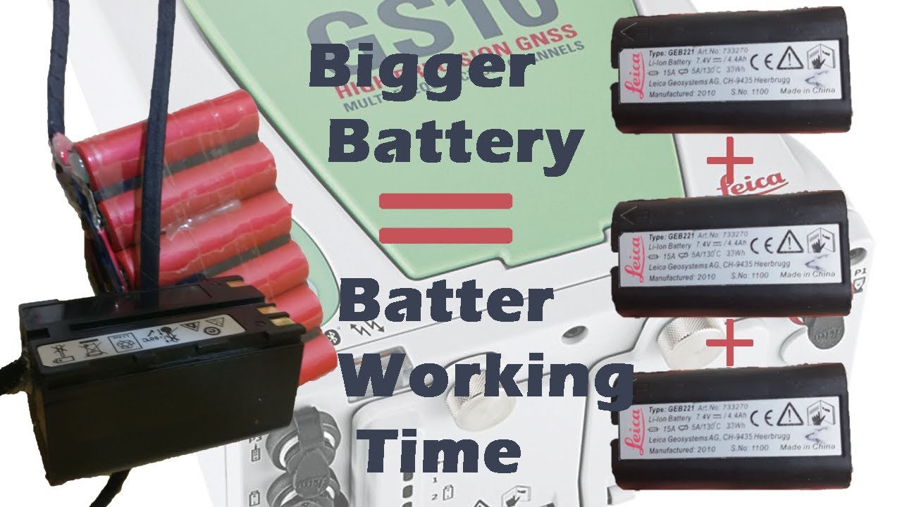 Bigger LEICA battery for LEICA GS10 unit