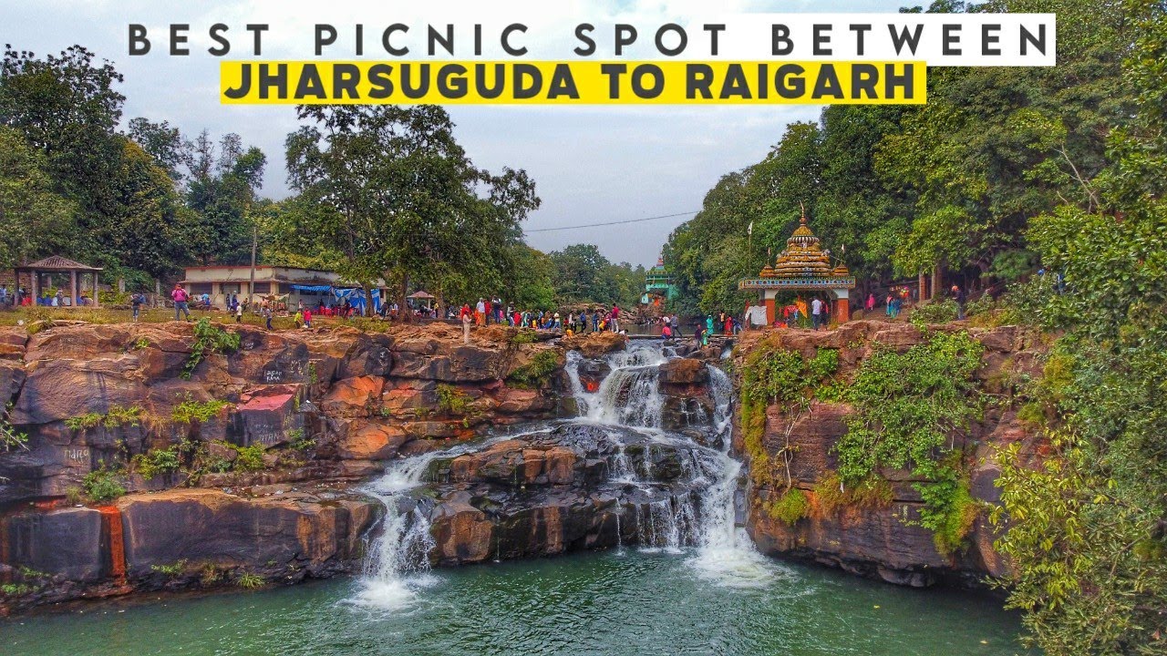 Koilighughar Waterfall  Best Picnic Spot of Jharsuguda ll Drone View