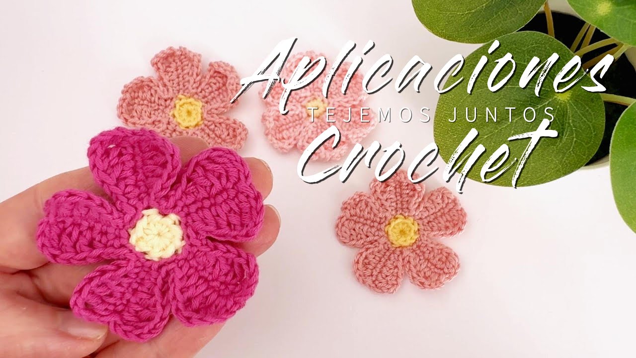 [PASO A PASO] Tejer APLICACIONES FLOR Crochet