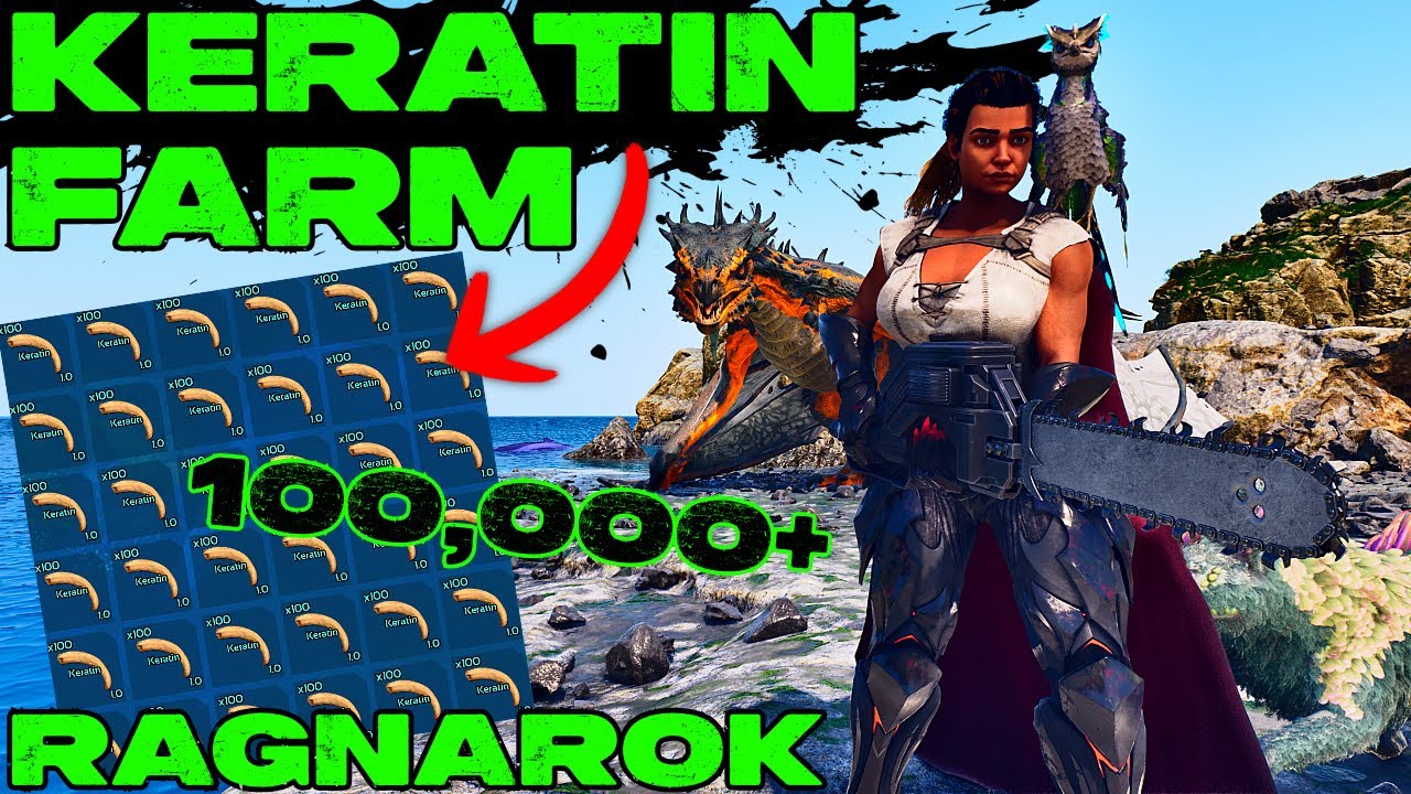 INSANE Keratin FARM on RAGNAROK!!! How to Get 100,000s of KERATIN FAST in Ark Survival Ascended!!!