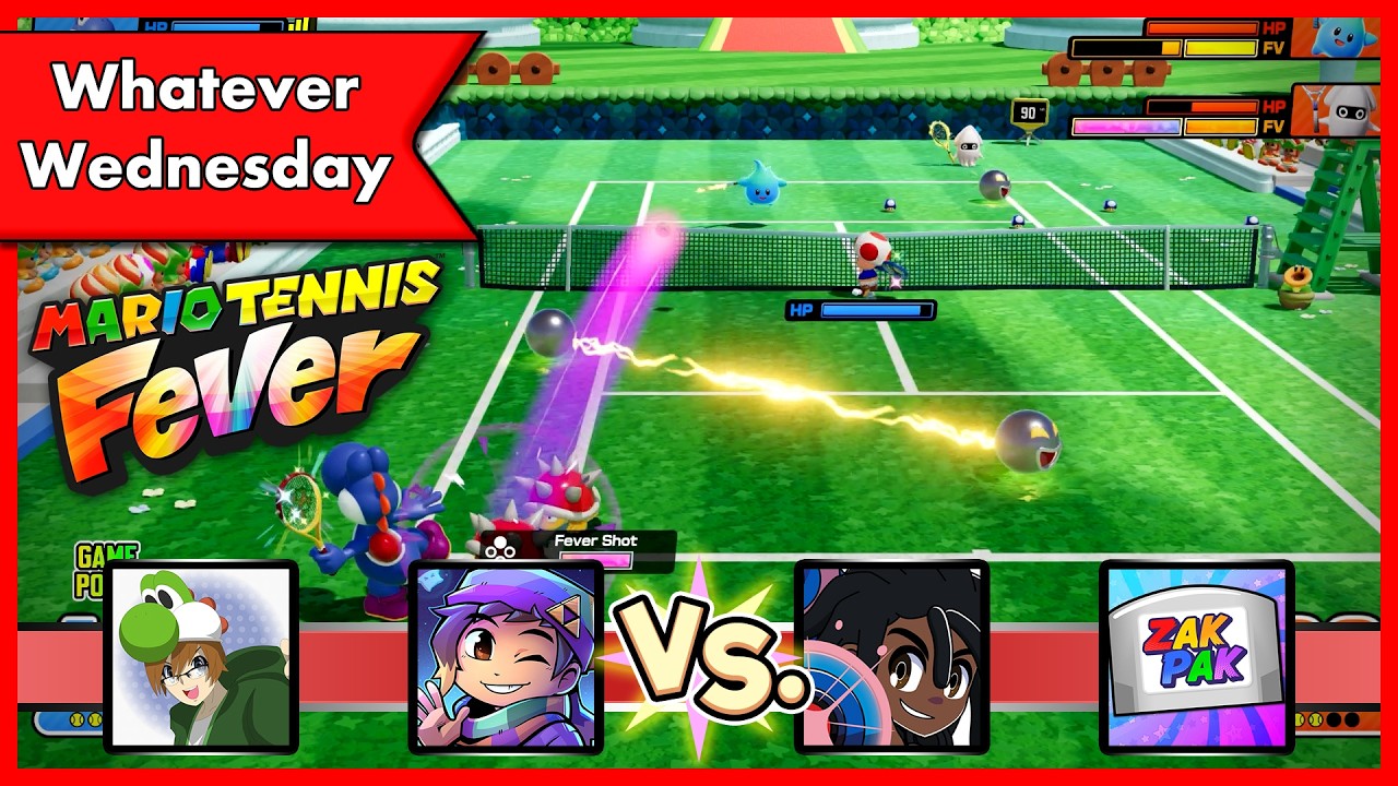 Mario Tennis Fever - Online Multiplayer! Yoshiller vs. ToonTris vs. PlatinumRhythm vs. ZakPak!