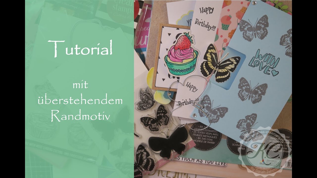 Tutorial Karte mit überstehendem Randmotiv