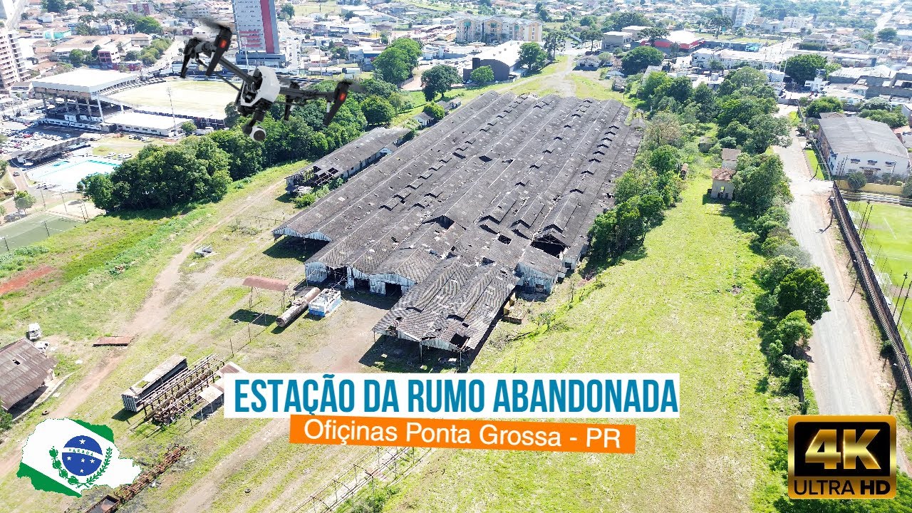 Aérea Estação da Rumo abandonada em PG