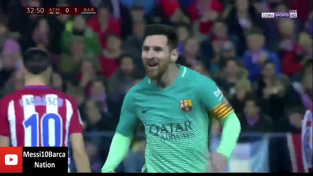 MESSI OUTSIDE THE BOX GOAL vs ATLETICO MADRID [HD]