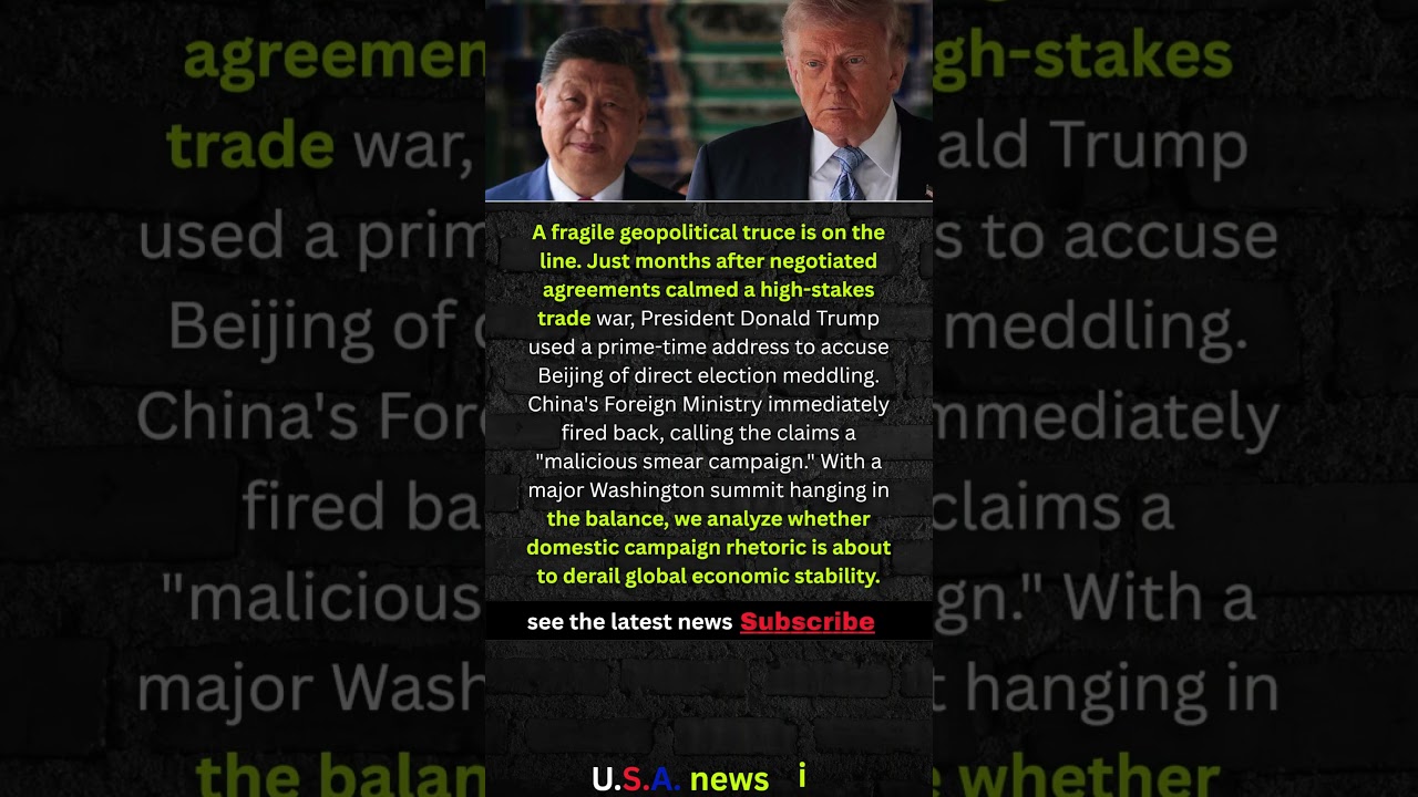 Will Trump&rsquo;s Fireball China Allegations Shatter the Trade Truce? #shorts #USA #NEWS